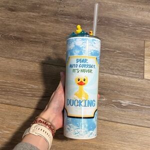 Blue Stainless Steel Duck Tumbler Never Used!